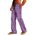 thumbnail image 6 of talentlend Plaid Pajama Pants for Men Drawstring Lounge Pant Soft Sleepwear Elastic Waist Bottoms with Pockets, 6 of 7