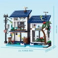 thumbnail image 6 of 1000+ Pcs 3 in 1 Beach Villa Building Blocks，Seaside Cabin Street View Model Kit，DIY Architectural Construction Bricks，Creative Seaside House Assembly Toy，Ideal Holiday And Birthday Gift, 6 of 8