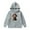 Grey, variant on Girls Cute Cow Print Hoodie Soft Comfortable Breathable Pullover Sweatshirt for Kids