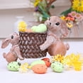 thumbnail image 2 of TanSiDing Easter Basket Decorations, Bunny Resin Table Centerpiece, Festive Holiday Home Decor, Handcrafted Ornament for Living Room, Dining Table, Garden Party, 2 of 6