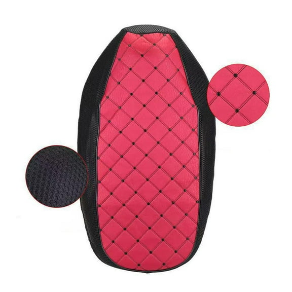 XL Motorcycle Seat Cushion Cover | 62-68 × 28-35 cm 3D Leather Mesh, Anti-Skid & Water-Proof | Breathable Heat-Insulation Pad, Black or Brown