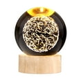 thumbnail image 1 of Mistaha Galactic Glow Crystal Ball Night Light with Warm Wooden Base - Creative 3D Engraved Milky Way Solar System Table Decor - Romantic Gift for Couples - 6cm Crystal Ball & 6cm Warm Base, 1 of 7