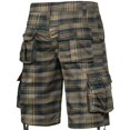 thumbnail image 5 of Xysaqa Fashion Cargo Shorts for Men Basic Plaid Relaxing Fit Cotton Shorts Casual Multi Pockets Outdoor Work Shorts, 5 of 5