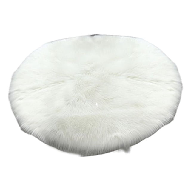 Toystoory Alfombra de poliéster para dormitorio, mesita de noche, sala de estar, sofá, alfombra decorativa para ventana de Bahía, alfombrilla Decoración del hogar Blanco