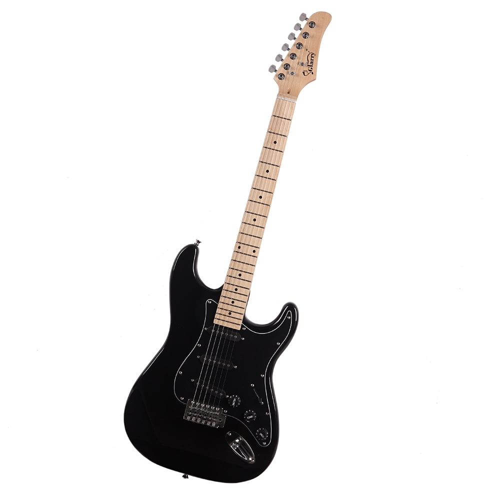 GST Stylish Electric Guitar Kit with Black Pickguard Black