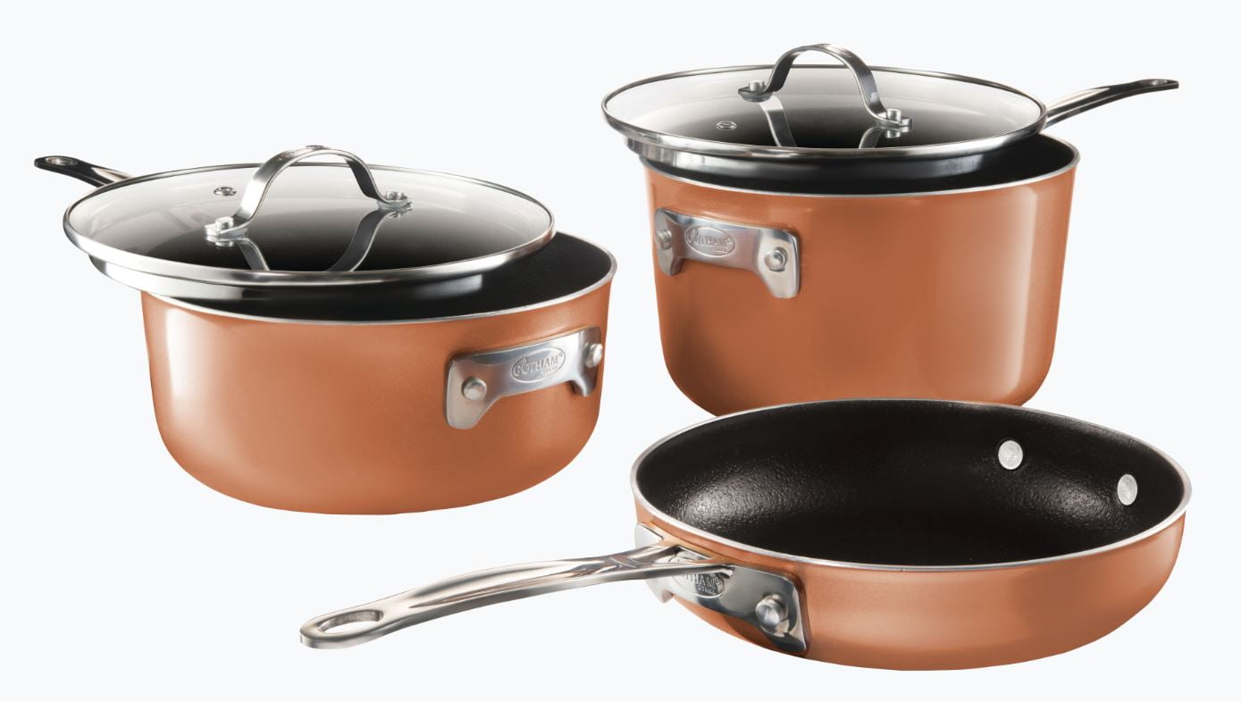 Gotham Steel Stackable Pans Set Stackmaster Pans-5pc Set - Walmart.com