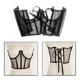thumbnail image 6 of Abbraccia Lace Corset Belt Tie Back Corset for Women Decorative Adjustable Wide Waist Belt Black, 6 of 10