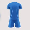 thumbnail image 5 of ATOGUTA Activewear Set for Boys Size 4-16 Years Loose Athletic Performance Crew Neck T-Shirt and Short Outfits Light Blue, 5 of 5