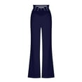 thumbnail image 7 of ABATAB Women's High Waisted Stretchy Bootcut Pull on Dress Pants Casual Work Pants Palazzo Trousers with Pockets, 7 of 7