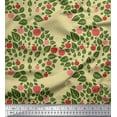 thumbnail image 1 of Soimoi Rayon Fabric Leaves & Fruits Print Sewing Fabric Yard 56 Inch Wide, 1 of 1