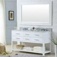 thumbnail image 1 of Water Creation MADALYN60W 60 in. Madalyn Collection Pure White Double Rectangular Sink Bathroom Vanity, Chrome, 1 of 1