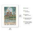 thumbnail image 2 of Island of France (Île-de-France) - French National Railways (SNCF) - Vintage Travel Poster by A. Lambourg c.1958 - Bamboo Fine Art 290gsm Paper (Unframed) 12x16in, 2 of 4