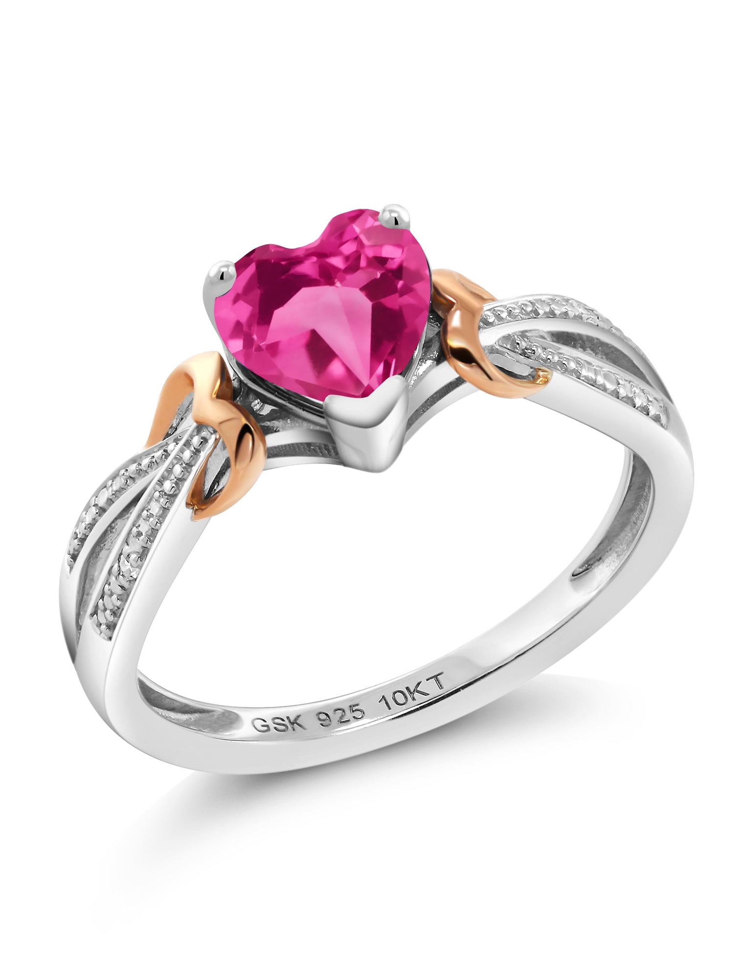 3 Ct Solitaire Pink Sapphire Ring Women Wedding Birthday Jewelry Size 5 6 7 8 9