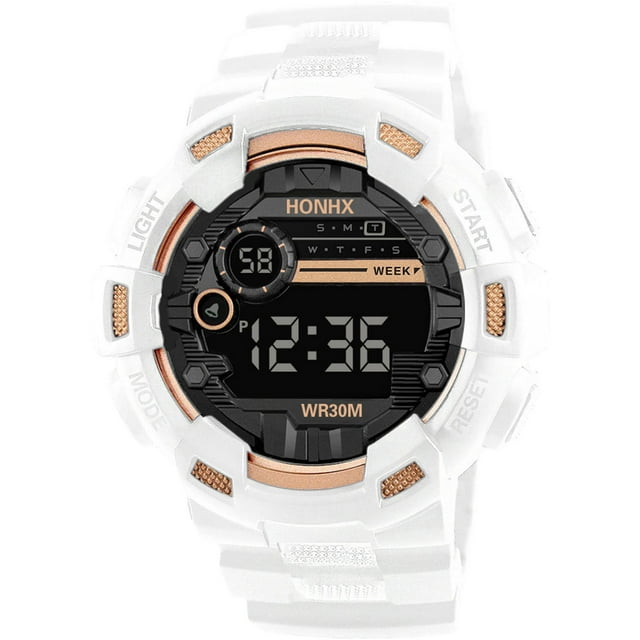 Reloj deportivo para hombre, relojes para hombre, seis estilos de relojes electrónicos deportivos geniales con cuatro botones, reloj de acero inoxidable
