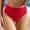 Red, variant on TIANZEN Women Plus Size High Waist Bikini Bottoms Swim Briefs Beach Shorts Ruched Bottom High Cut Womens Swimsuits Two Piece Push up Sunflower Women Board Shorts for Swimming Teen Girl Swimming Suit