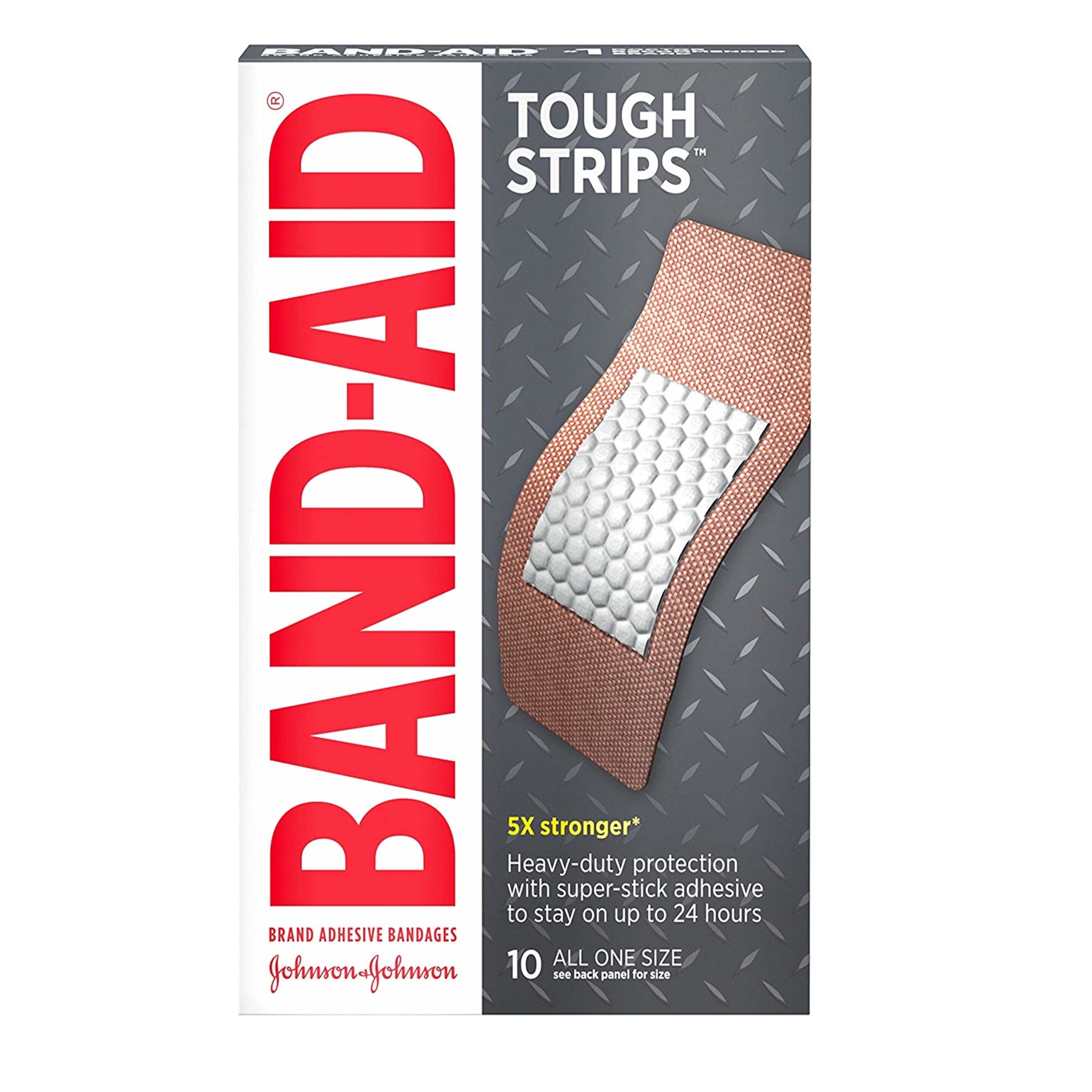 Band-Aid Adhesive, Extra Large Tough-Strips Waterproof (Pack of 6)