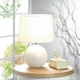 thumbnail image 2 of Lampe de Table Blanche à Base Ronde, 2 of 2
