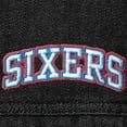 thumbnail image 3 of Women's The Wild Collective Black Philadelphia 76ers Patch Denim Button-Up Jacket, 3 of 4
