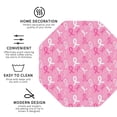 thumbnail image 3 of Honeii Breast Cancer Awareness (3) print Leather Coaster Set of 4, ideal for safeguarding your furniture from drinks spills and effortless cleanup-Octagon, 3 of 6