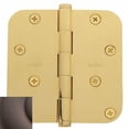 thumbnail image 2 of Baldwin 1140050I 0.62 in. Radius Mortise Corner Hinge, Satin Brass & Black - 4 x 4 in., 2 of 7
