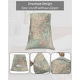 thumbnail image 6 of Vintage Map California King Pillow Case - Microfiber Bed Throw Pillow Covers, Western Retro Art Maps Decorative Lumbar Pillow Cover with Envelope Closure for Sofa/Travel 20"x40", 6 of 6