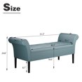 thumbnail image 5 of Andeworld Modern fabric Leather Storage Ottoman Bench Tufted Bed Bench for Living Room Bedroom (Blue), 5 of 5