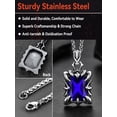 thumbnail image 5 of FaithHeart Blue Crystal Dragon Claw Pendant Necklace for Men Vintage Punk Biker Gothic Claw Protection Necklace Jewelry Gift for Son Brother Christmas, 5 of 11
