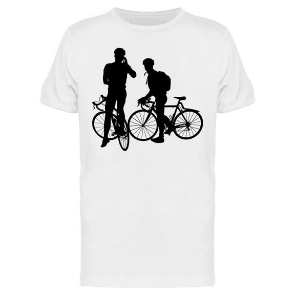 Two Men On Bicycles T-Shirt Men -Image by Shutterstock, Male Large