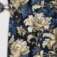 thumbnail image 3 of Designart "Royal Blue Peony Damask" Floral Blackout Curtain Panels, 3 of 4