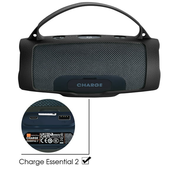 Funda protectora de silicona para altavoz para JBL Charge Essential 2 (negro) Ehuebsd Para estrenar