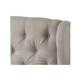 thumbnail image 3 of Best Master Furniture California King Size Wingback Headboard Traditional Wood Platform Bed, Beige, 3 of 3