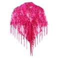 thumbnail image 1 of Chal para mujer, moderno, informal, suave, cómodo, con lentejuelas, para noche Rosa roja, 1 of 8