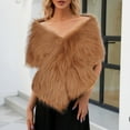 thumbnail image 2 of ZJXFGS Women'S Faux Fur Shawl Wrap Collar Shawl Shrug Shoulder Cover for Dress Shawls for Women Cape Shoulder Tops Fashion Wrap Gold One Size, 2 of 8