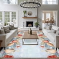 thumbnail image 3 of 5'x7' Area Rugs, Blue Coastal Indoor Outdoor Area Rug for Living Room Bedroom, Summer Beach Starfish Shell Coral Washable Bathroom Rugs Kitchen Floor Carpet Mats Home Decor Aesthetic, 3 of 8