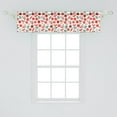 thumbnail image 2 of Ambesonne Food Window Valance, Tomatoes and Branch Leaves, 54" X 12", Vermilion and White, 2 of 3