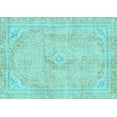 thumbnail image 1 of Ahgly Company Indoor Rectangle Abstract Light Blue Modern Area Rugs, 2' x 5', 1 of 4