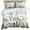 Green, variant on 3 Piece Brown Flowers Duvet Cover Set Queen Size,Microfiber Comforter/Quilt Cover with Corner Ties and 2 Pillowcases,Vintage Country Spring Wild Floral Herbs All Season Bedding with Zipper Closure