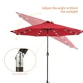 thumbnail image 5 of ACEGOSES LED Outdoor Patio 9′ Circle Deck Market Umbrella, Solar Lights Table Umbrellas With Non-Fading solution-dyed Canopy Red, 5 of 8