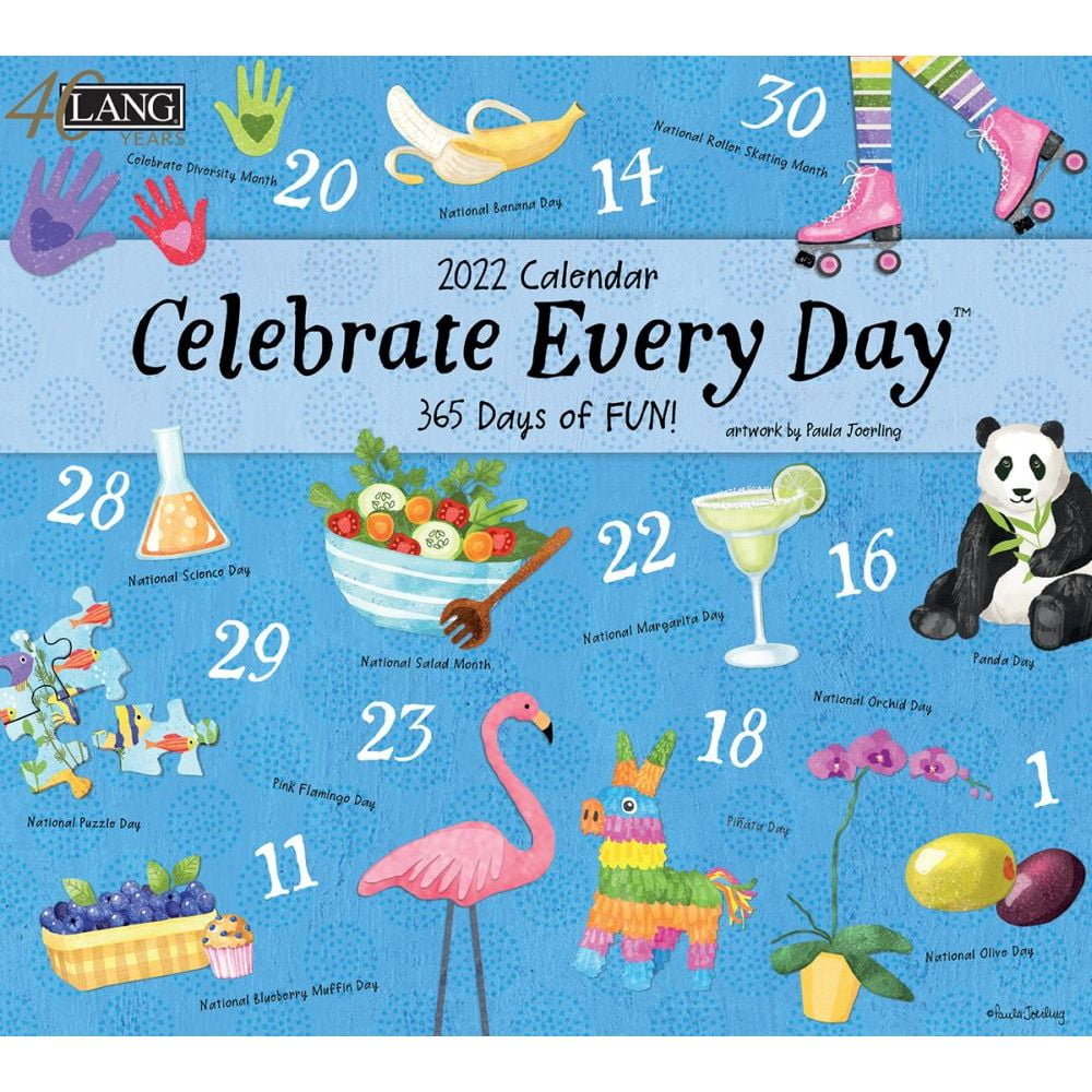 Celebrate Every Day 2022 Wall Calendar - Walmart.com