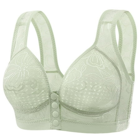 Seamless Tshirt Bras for Women No Bras for Women Women s New Breathable Perforated Cup Front Button Nursing Underwear Gathering Beautiful Back Without Steel Ring Side Folding Adjustable Bra