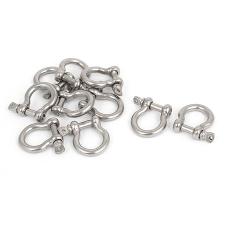 M4 Stainless Steel D Ring Bow Shackle U Lock Survival Chain Buckle 10 (Best D Ring Shackle)