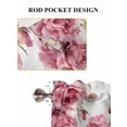 thumbnail image 6 of Pink Roses Bathroom Window Curtain, Spring Floral Elegant Pastoral Butterfly Light Filtering Coffee Kitchen Curtains, Bedroom Living Room Curtains 2 Panel 84"x54", 6 of 6