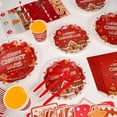 thumbnail image 2 of 162PCS Christmas Party Supplies Merry Christmas Dinnerware Set Serves 20, Merry Christmas Banner Tablecloth Gingerbread Man Plates with Napkins Cups Knives Forks Spoons for Xmas Party Decorations, 2 of 7