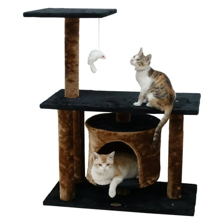 Go Pet Club Cat Tree Condo 38 in., Brown