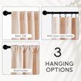 thumbnail image 6 of NICETOWN Faux Linen Curtains for Living Room, Semi Sheer Linen Light Filtering Farmhouse Curtains Rod Pocket Back Tab Privacy Faux Linen Drapes for Bedroom Dining Room, 52"x90", Natural, 2 Panels, 6 of 9