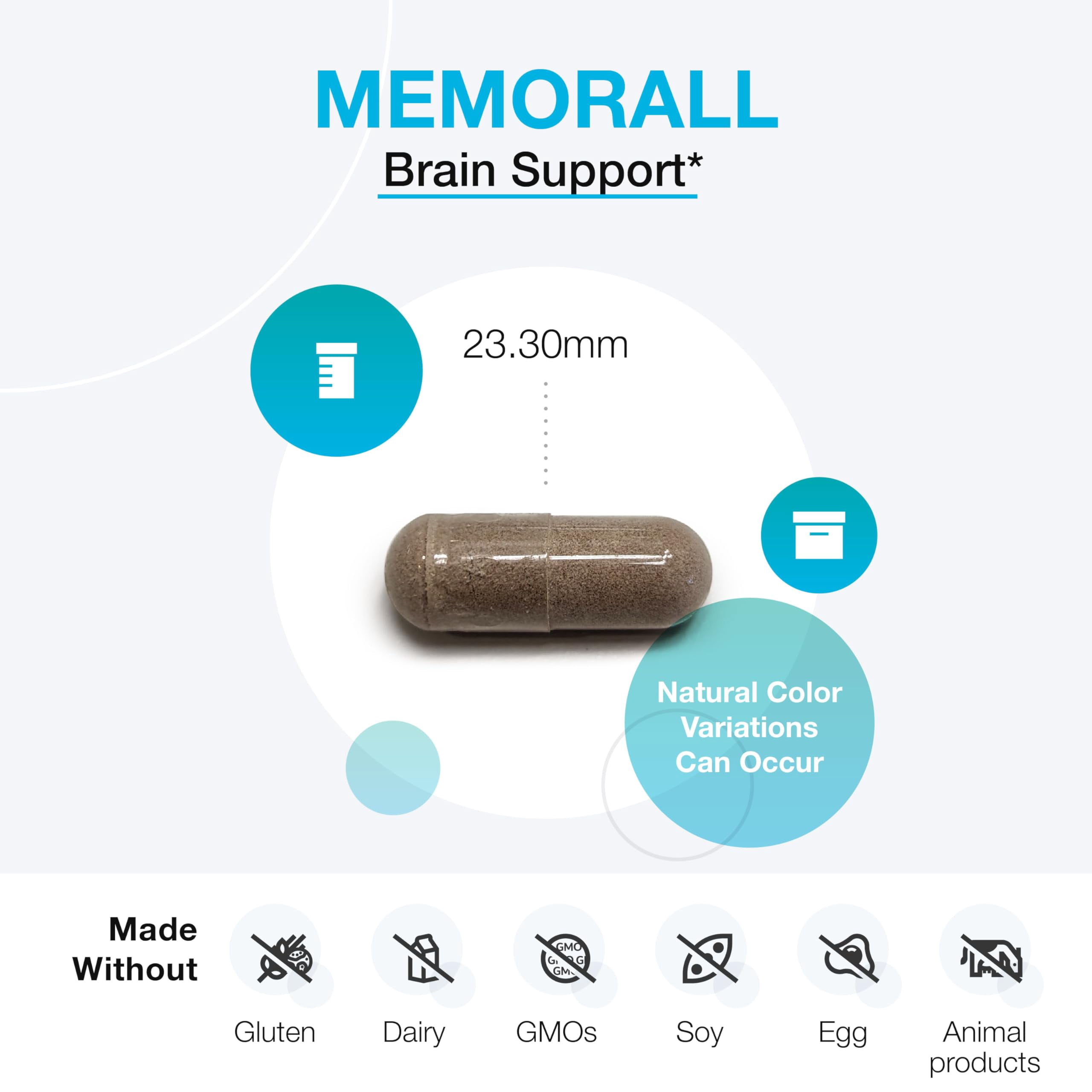 XYMOGEN MemorAll - Brain Support Supplement - Vitamins + Botanicals That Support Cognitive Function and Healthy Memory - Folate, Ginkgo, NAC, Phosphatidylserine, B12, B6, Huperzine A (60 Capsules)