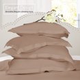 thumbnail image 3 of Nestl Pillow Sham Set of 2, Premium 1800 Series Double Brushed Bed Pillow Cases, Taupe Sand, Euro 18" X 18", 3 of 5