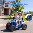 thumbnail image 3 of WOWEHICLE 24V 4WD Kids Ride On ATV, 800W Electric 4-Wheeler with 2 Seats, Max 5 MPH, Ages 3-8, Blue, 3 of 7
