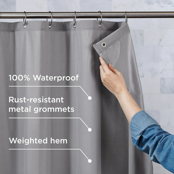 Waterproof Fabric Shower Curtain Or, Best Material For Shower Curtain Liner