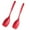 Red, variant on Silicone Spatula with Measurement Markings Set Marks Heat Resistant Cooking Spoon Flat-edged Slotted Kit High-grade